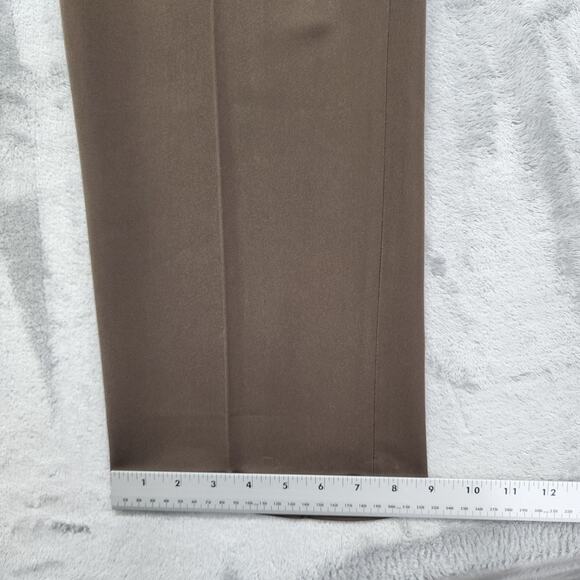 Kenneth Cole Reaction Pants Mens 36X34 Brown Micro Polyester Straight Leg Office - Picture 8 of 9